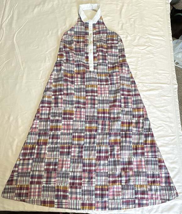 Tuckernuck Dresses & Skirts - Tuckernuck Plaid Patchwork Halter Maxi Dress Size M
